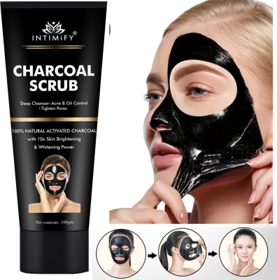 INTIMIFY Charcoal peel off mask for Blackheads & Whiteheads removal(100 g)