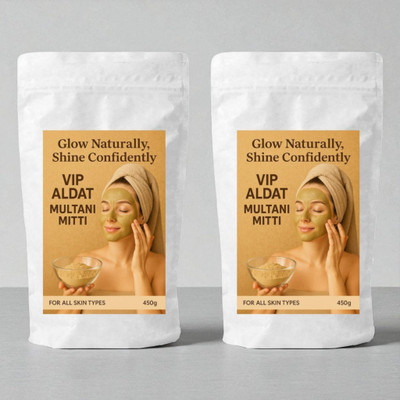 VIP ALDAT Organic Herbal Natural Glow Bright Radiance Face Pack 2 (2×450g)(900 g)