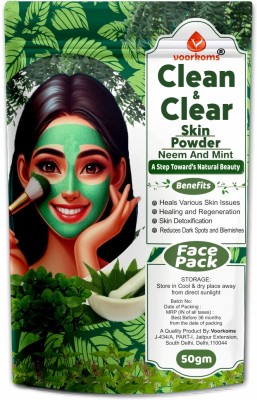 voorkoms Pure Clean And Clear Skin Powder For Face Care Face Pack & Skin Care Powder(50 g)