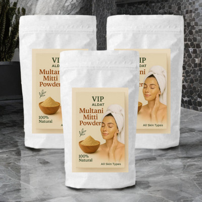 VIP ALDAT Nature Fresh Multani Mitti 3 Pack – Natural Clay Skin Purifier(450 g)