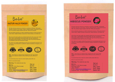 BIndian Kasturi Haldi & Natural Pure Hibiscus Powder(50 g)