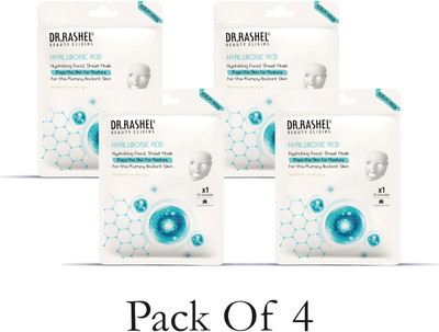 DR.RASHEL HYALURONIC ACID SHEET MASK WITH SERUM THAT PREPARE SKIN FOR MOISTURE (PACK OF 4)(80 g)