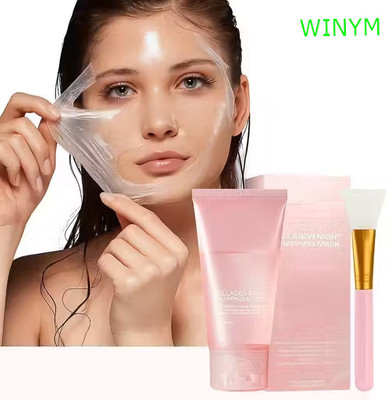Winym Collagen Therapy Night Peel Mask With Brush(100 ml)