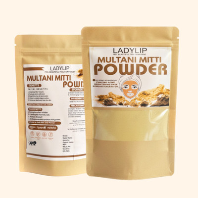 LADYLIP Natural Multani Mitti Powder (Fuller’s Earth) for Face Pack & Skin Care – 200g(200 g)