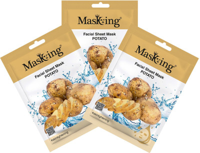 MasKing Beauty Facial Sheet Mask Potato Pack Of 3(60 ml)