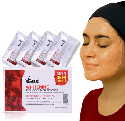 Vcare Whitening Peel Off Face Mask Powder For Glowing Skin Buy 3 Get 1 Free(30 g)