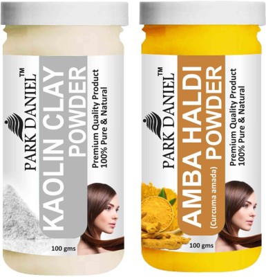PARK DANIEL Premium Kaolin Powder & Amba Haldi Powder Combo Pack of 2 Bottles of 100 gm (200 gm )(200 g)