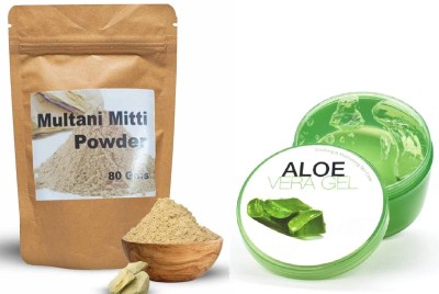 WOONGMI Multani Mitti face Powder+Aleo Vera Massager Face Pack(110 g)