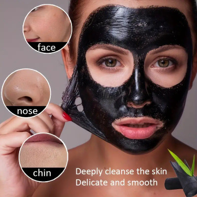 manasona Korean Charcoal Peel Off Mask, Oil Control, Remove Blackhead, Skin Brightening(130 g)