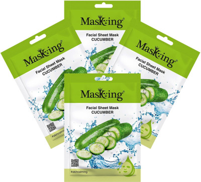 MasKing Beauty Facial Sheet Mask Cucumber Pack Of 4(80 ml)