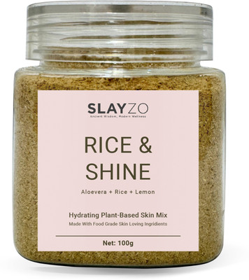 Slayzo Rice & Shine Plant-Based Powder Mix For Intense Skin Hydration & Smooth Texture(100 g)