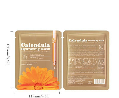 VRINDAVANESVARI Brightening Facial Sheet Masks Calendula anyone seeking an instant glow-up.(25 g)