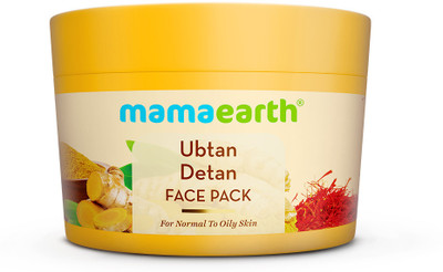 Mamaearth Ubtan Detan Face Pack with Turmeric & Natural Saffron for Normal to Oily Skin(200 g)