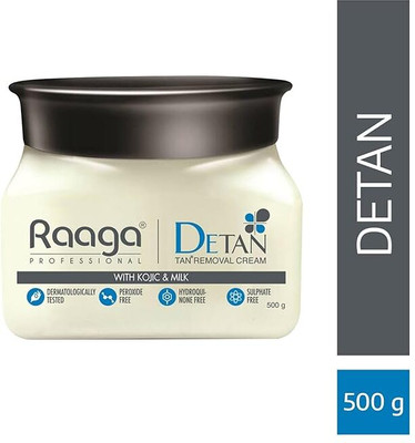 Raaga PROFESSIONAL De-Tan Pack Tan Removal Cream with Kojic and Milk 500gm.(500 g)