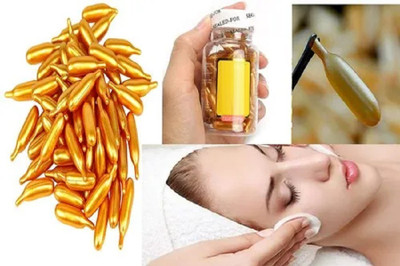 AFARAXIA Professional facial Vitamin E Facial Oil Soft gel Face Capsules gold(60 g)