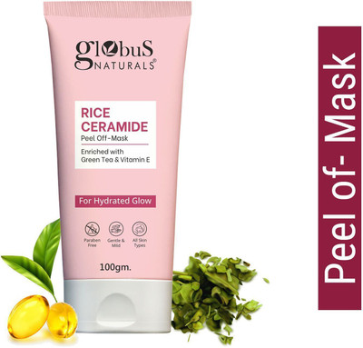 Globus Naturals Rice Ceramide Peel Off Mask, For Hydrated Glow Skin(100 g)