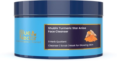 Blue Nectar Tan Removal Face Cleanser, 3-in-1 Ubtan Face Mask, Scrub & Cleanser(100 g)