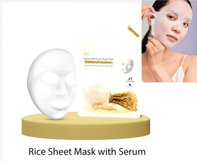 Emijun Rice Sheet Mask with Serum Deep Cleansing & Oil Control mask(20 ml)