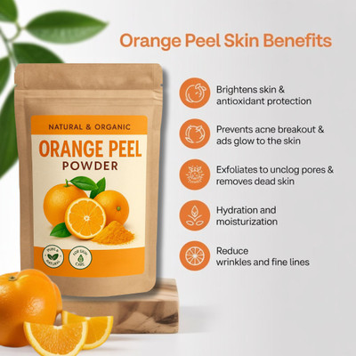 ShakalyaVeda Pure Orange Peel Powder – Gentle Tan Removal & Glow Boost (100g)(100 g)
