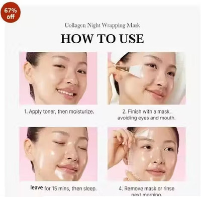 venvo Collagen Peel Off Mask With Brush for Healthy Glow Skin(100 ml)