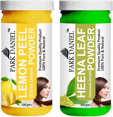 PARK DANIEL Premium Lemon Powder & Heena Leaf Powder Combo Pack of 2 Bottles of 100 gm (200 gm )(200 g)