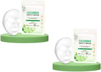 EVERERIN Cucumber Facial serum Sheet Mask Ideal for Women & Men(40 g)