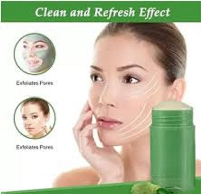 Luipui oil free green tea clay mud stick for both men & women(40 g)