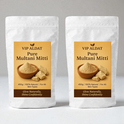 VIP ALDAT Multani Mitti Herbal Tan & Oil Control (450g × 2 = 900g)(900 g)