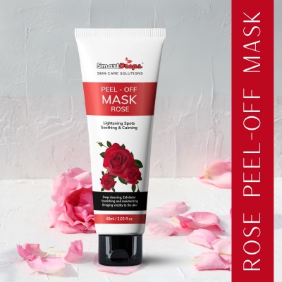 smartdrops Peel Off Mask For Deeply Cleanses | rose peel-off mask | Face pack |(60 ml)