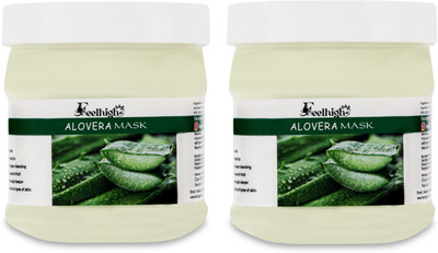 feelhigh Aloe Vera Mask Enriched with aloe Vera extract - Pack 2(500 ml)