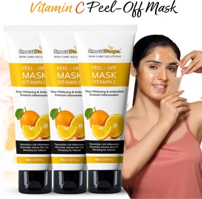 smartdrops Vitamin C Peel-Off Mask for Skin Brightening, Anti-Tan & Pore Cleansing(180 ml)