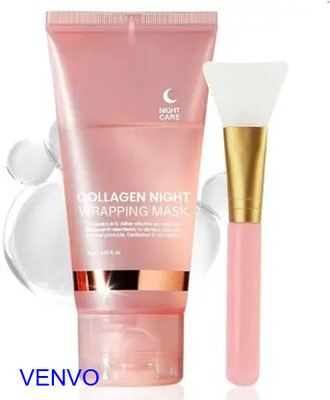 venvo Collagen Revive Peel Off Mask for Skin Smoothness and Elasticity Care With Brush(100 ml)