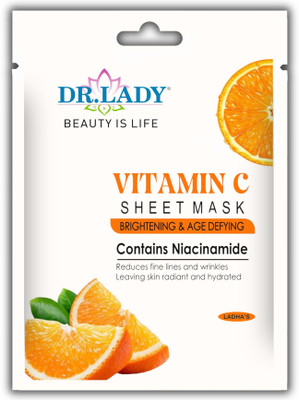 DR.LADY Vitamin-C Facial sheet Mask for Glowing & Brightening Skin(20 ml)