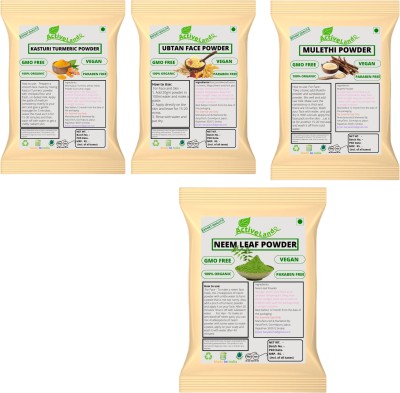 Activeland Kasturi Turmeric, ubtan Mulethi powder Neem powder 50gm each(200 g)