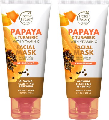 Petal Fresh Brightening Papaya & Turmeric Facial Mask Combo with Vitamin C(400 ml)