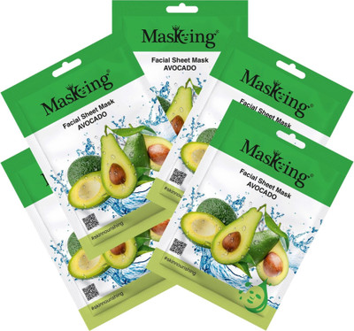 MasKing Beauty Facial Sheet Mask Avocado Pack Of 5(100 ml)