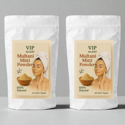 VIP ALDAT Multani Mitti Powder for Pimple & Oil-Free Skin – Pack of 2 (2×400g)(800 g)