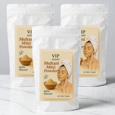 VIP ALDAT Multani Mitti Radiance Boosting Skin Care Herbal Clay with Glow Formula(450 g)