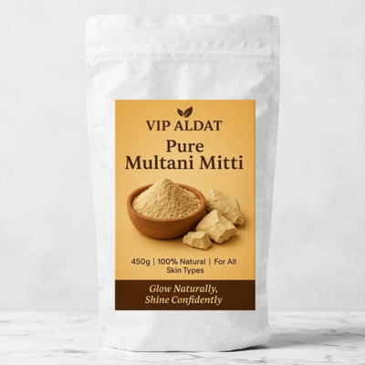 VIP ALDAT Herbal Multani Mitti – Smooth Glow & Oil-Free Skin Pack(450 g)