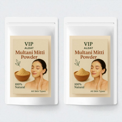 VIP ALDAT Multani Mitti Glow Fresh Bliss Herbal Natural Radiant Skin Glow Pack 2 (2×450g)(900 g)