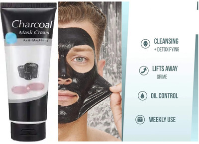 AFARAXIA Charcoal Peel Off Mask For Women, Face Mask For Men(130 ml)
