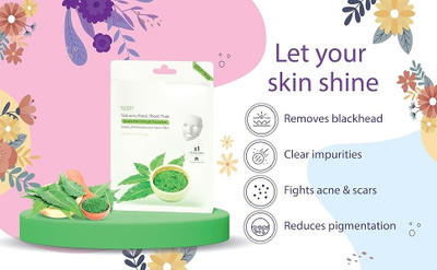 Latixmat Cleansing Neem Face Sheet Mask With Serum For Women and Men(20 g)