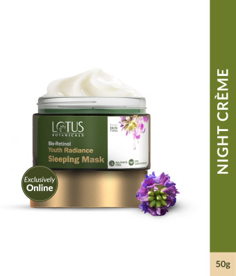 Lotus Botanicals Bio-Retinol Youth Radiance Sleeping Mask | Anti- Ageing | Prevents Pigmentation(50 g)