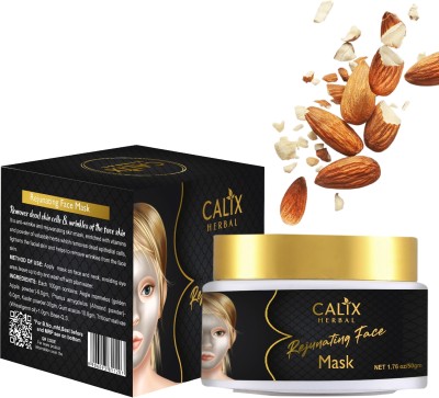 calix Herbal Organic & Ayurvedic Rejuvenating Face Mask For Anti Wrinkle & Age Spot Removal/ Anti Ageing/ Cleansing Face Mask/ Blackheads & Improves Skin Tone - For Women & Men All Skin Types(60 g)