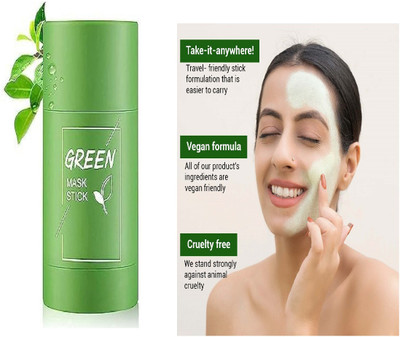 Luipui perfect for face glow green tea face mask ideal for man and woman(40 g)