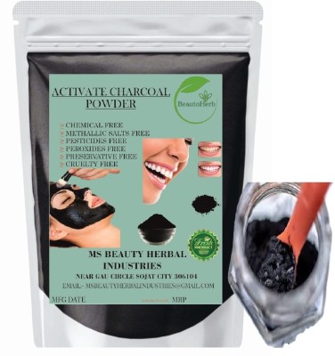 Beautoherb pure Natural Charcoal Powder for face pack Smoothing(200 g)