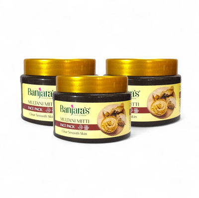 Banjaras Multani Mitti Face Pack - 100g (Pack Of 3)(300 g)
