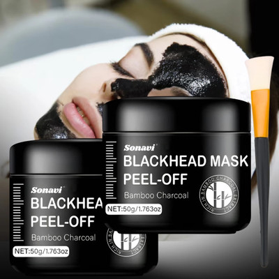 Sonavi Charcoal Peel Off Face Mask for De-Tan & Blackhead Removal for All Skin Type(100 g)