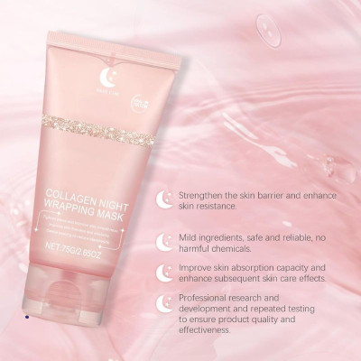 LORSHEL Collagen Overnight Wrapping Peel Off Facial Mask for Skin Hydration Authentic(75 ml)