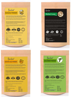 BIndian Banana Multani Mitti Kasturi Haldi & Cucumber Face Pack(200 g)
